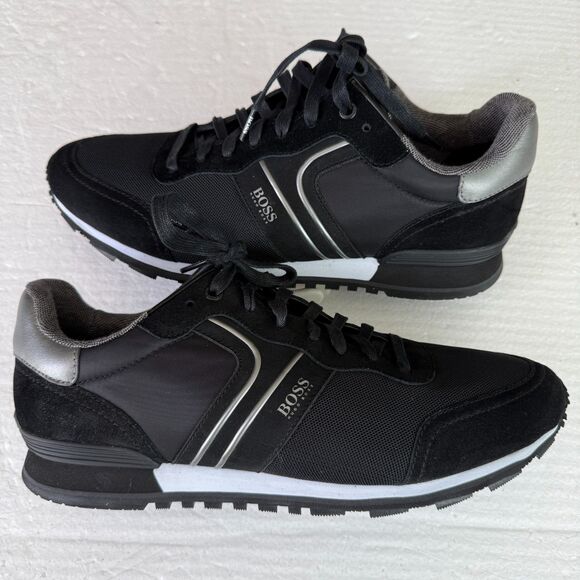 Size 11 - Hugo Boss Parkour Sneakers Men's Trainers Shoes Black 50408084